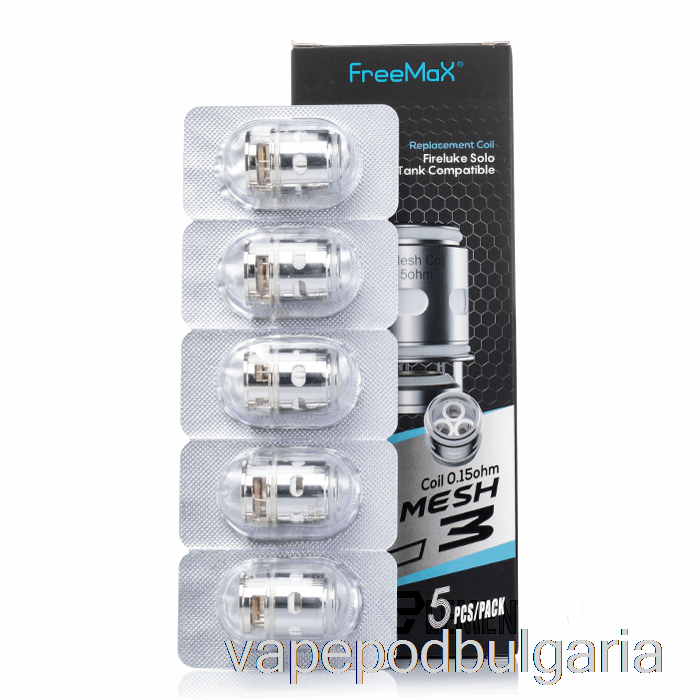 Vape 10000 Дръпки Freemax Fireluke Solo Fl Mesh Replacement Coils 0.15ohm Fl3 Mesh Coils